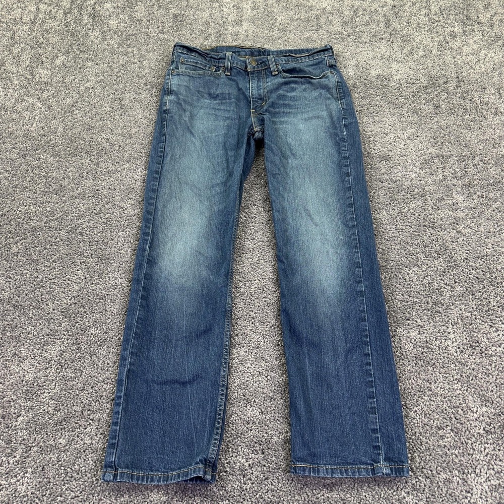 Levis Jeans Mens 32x32 Blue 514 Regular Straight Medium Wash Denim Casual